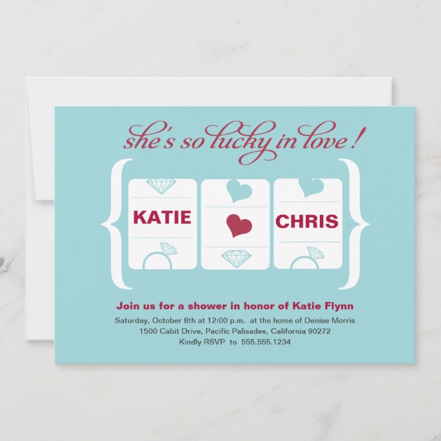 Slot Machine Bridal Shower Invitation (Front)