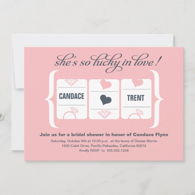 Slot Machine Bridal Shower Invitation (Front)
