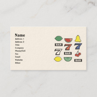 Slot Machine Business Cards