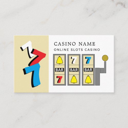 Slot Machine Casino Gaming Industry Business Card
