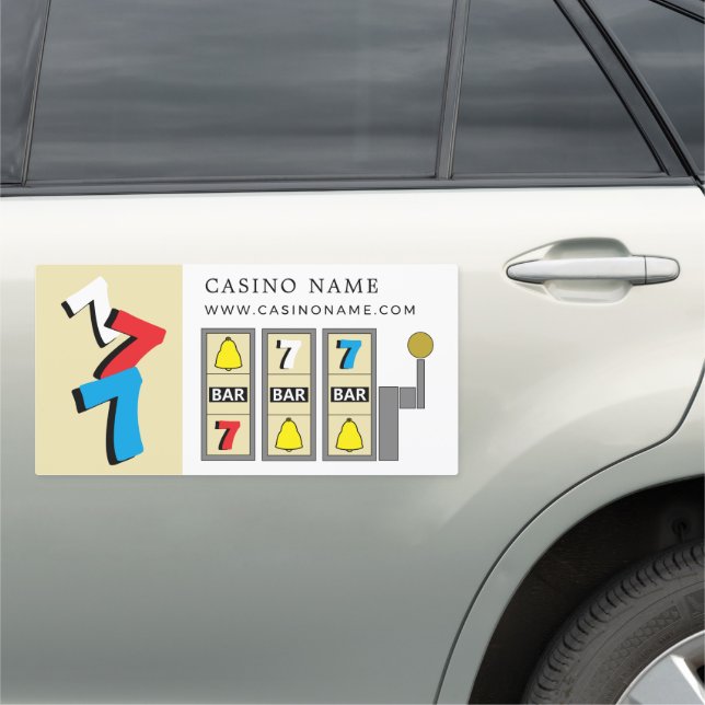 Slot Machine, Casino, Gaming Industry Car Magnet (In Situ)