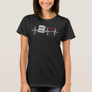Slot Machine Casino Heartbeat T Shirt Gift For Gam