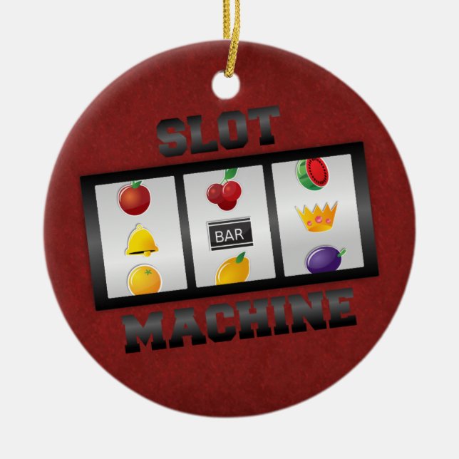 SLOT MACHINE CERAMIC ORNAMENT (Front)