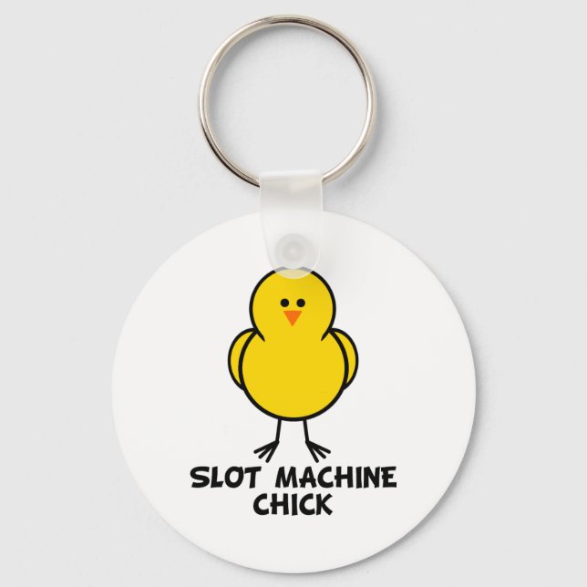 Slot Machine Chick Keychain (Front)