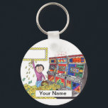 Slot Machine - Female Cartoon by PrintedPerfection Keychain<br><div class="desc">Personalized Slot Machine - Female Cartoon Caricature by PrintedPerfection.com Great for celebrating special events. Personalize with your own text,  to make it uniquely yours! Perfect Gift for Everyone.</div>