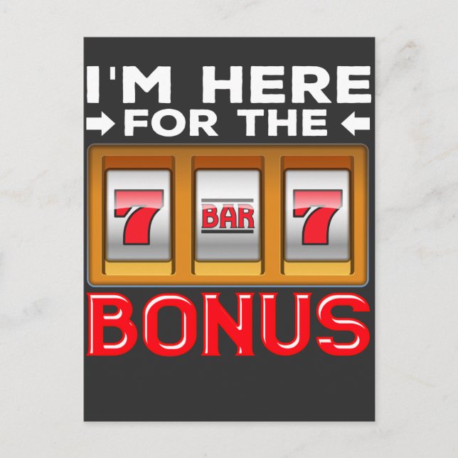 Slot Machine Gambling Funny Casino Fan Postcard (Front)