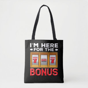 Slot Machine Gambling Funny Casino Fan Tote Bag