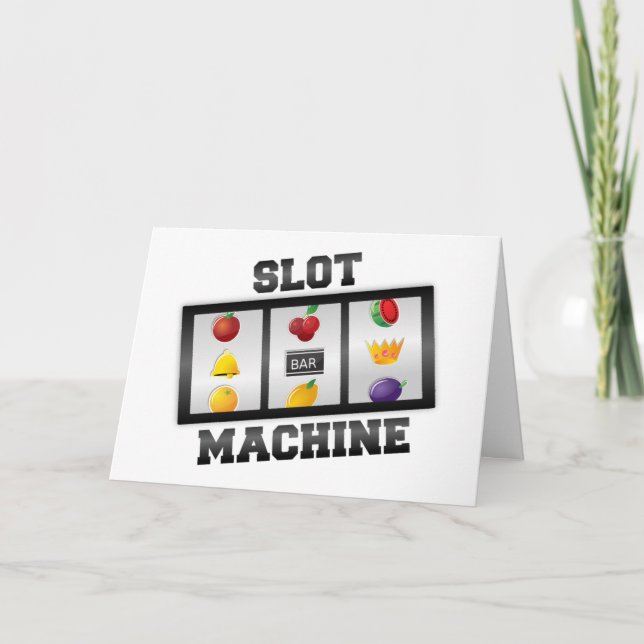 Slot Machine--Good Luck! Card (Front)