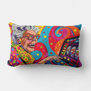 Slot Machine Granny Throw PIllow