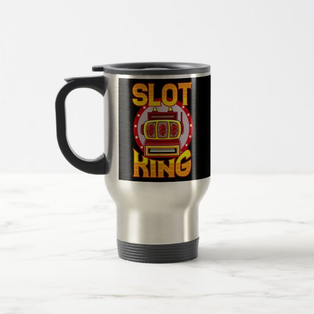 Slot Machine Las Vegas Slot King Gamble Win Travel Mug (Left)