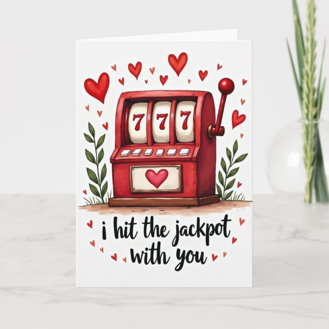 Slot Machine Love Jackpot Card (Front)