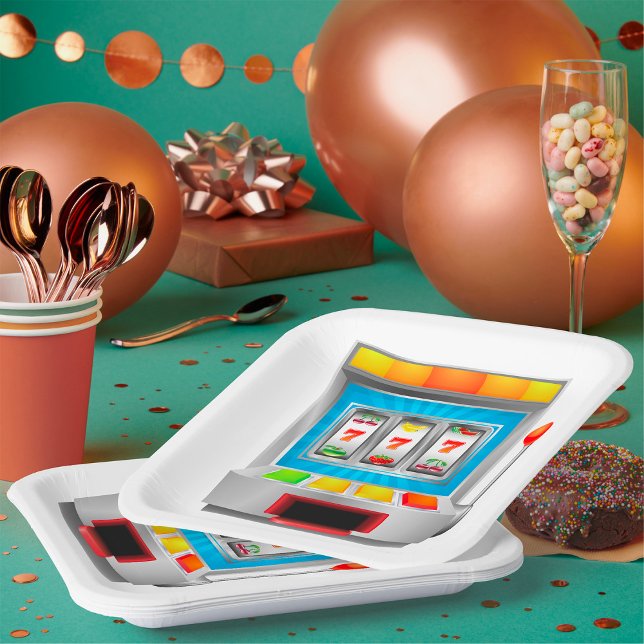 Slot Machine Paper Plates (Creator Uploaded)