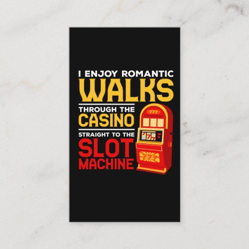 Slot Machine Player Funny Casino Gambling Humor Business Card