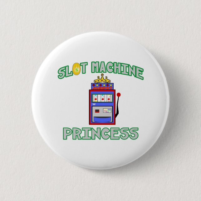 Slot Machine Princess (Tiara) Pinback Button (Front)