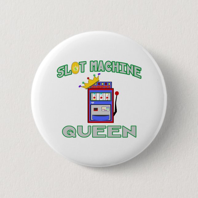 Slot Machine Queen Pinback Button (Front)