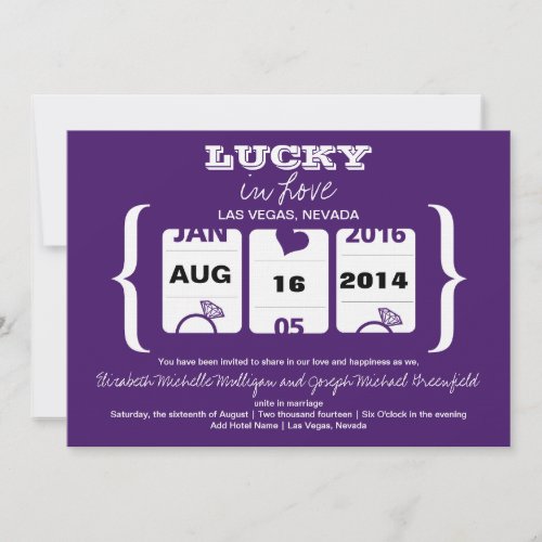 Slot Machine Save the Date _ Wedding