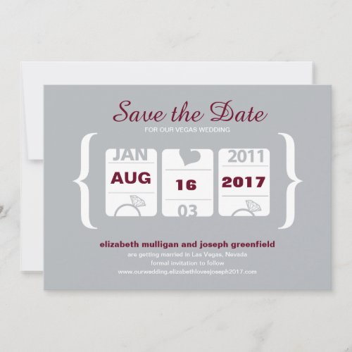 Slot Machine Save the Date _ Wedding Invitation