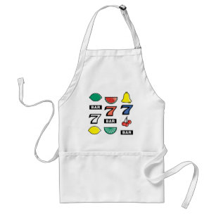 Slot Machine Slots Fruits - Play To Win Charms Adult Apron