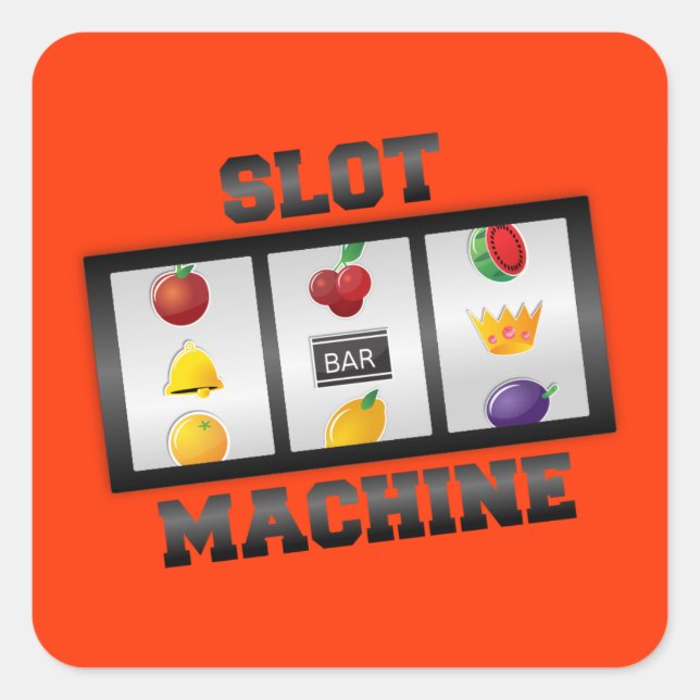 Slot Machine Square Sticker (Front)