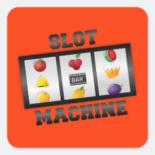 Slot Machine Square Sticker