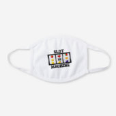 Slot Machine Tilt White Cotton Face Mask (Front)