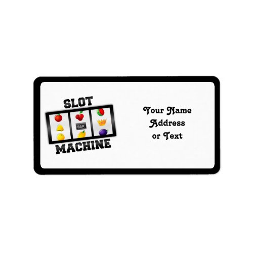 Slot Machine Tilted Icon Label