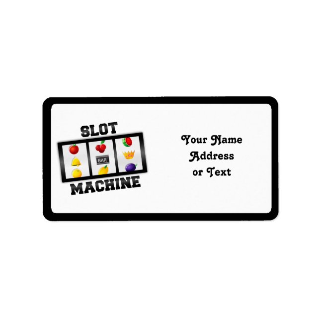 Slot Machine Tilted Icon Label (Front)