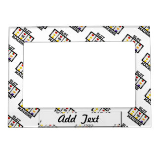 Slot Machine Tilted Icon Magnetic Frame