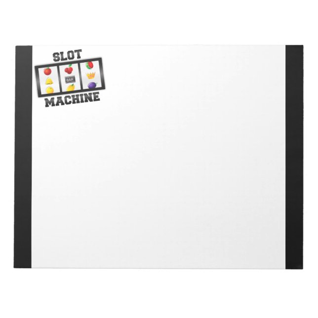 Slot Machine Tilted Icon Notepad (Front)