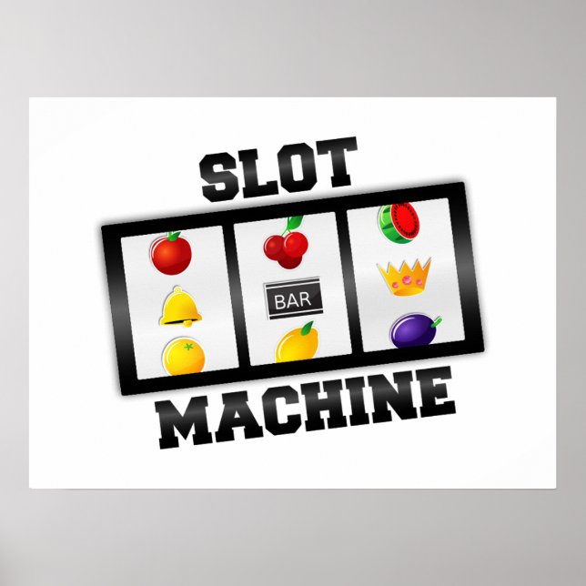 Slot Machine Tilted Icon Poster (Front)
