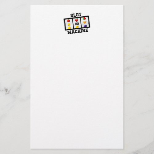 Slot Machine Tilted Icon Stationery