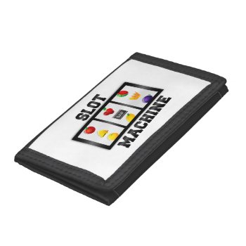 Slot Machine Tilted Icon Trifold Wallet by LasVegasIcons at Zazzle
