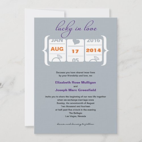 Slot Machine Wedding Invitation