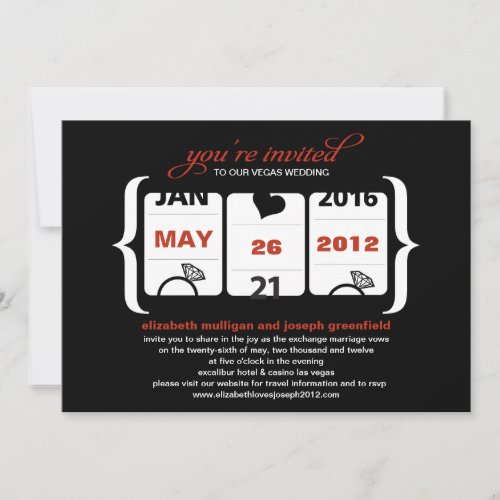 Slot Machine Wedding Invitation