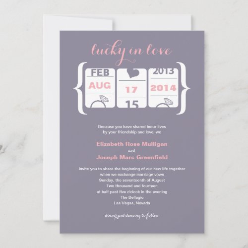 Slot Machine Wedding Invitation