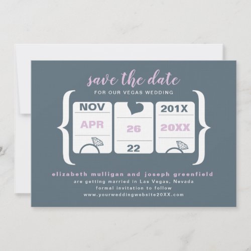 Slot Machine Wedding Save the Date