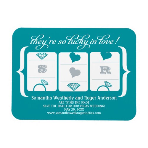 Slot Machine Wedding Save the Date Magnet