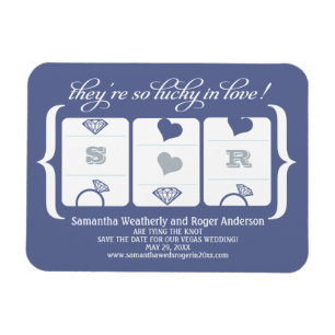 Slot Machine Wedding Save the Date Magnet