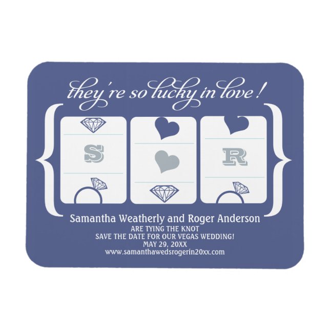 Slot Machine Wedding Save the Date Magnet (Horizontal)