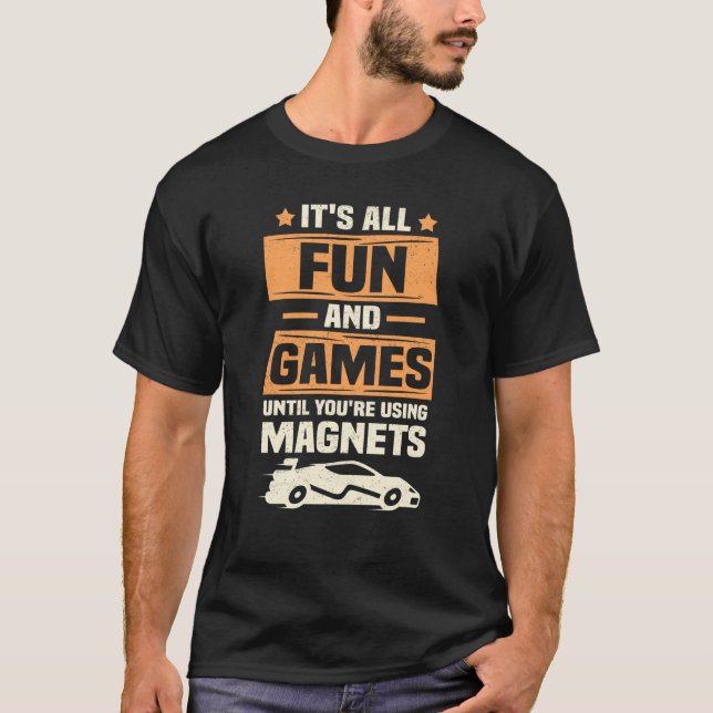 Slotcar Racetrack & Slot Car Racing T-Shirt (Front)