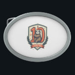 Sloth 10th Birthday Vintage Sunset Shirt 2 Belt Buckle<br><div class="desc">Sloth 10th Birthday Vintage Sunset Shirt 2</div>
