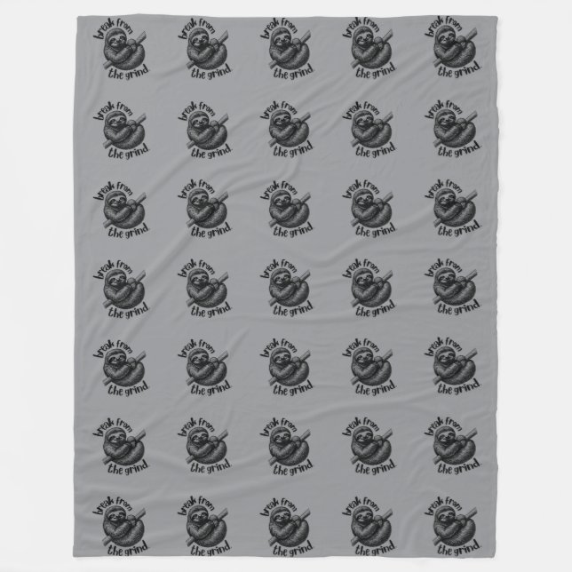 Sloth 2 Fleece Blanket (Front)