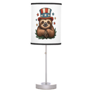 Sloth 4th of July Table Lamp