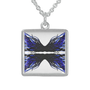 Sloth Abstract 7 Deadly Sins Alcohol Ink Art Sterling Silver Necklace