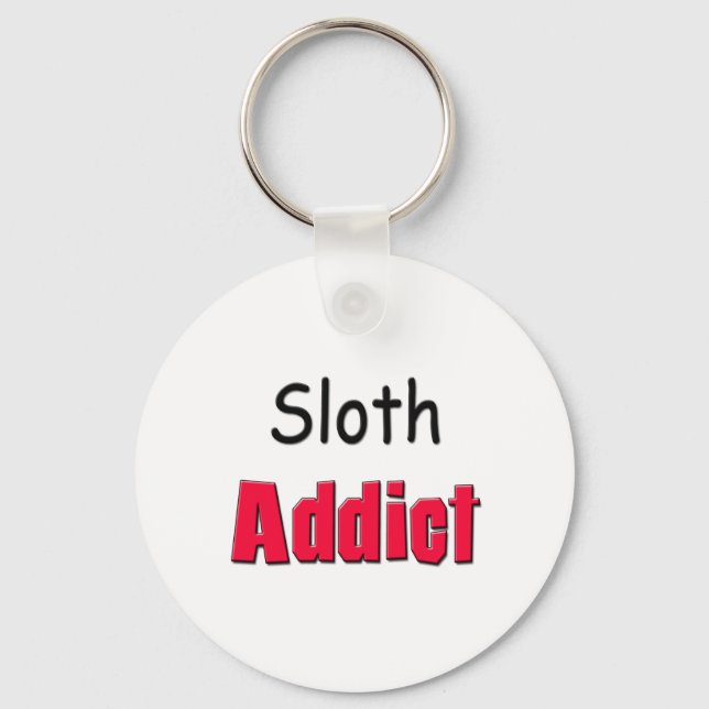 Sloth Addict Keychain (Front)
