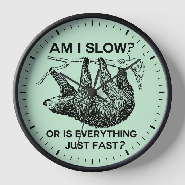 Sloth am I slow? Clock (Front)