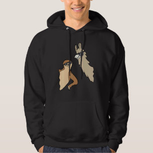 Sloth And Llama With Sunglasses Love Sloths And Al Hoodie