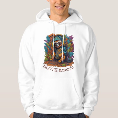 Sloth and Music Lovers Hoodie