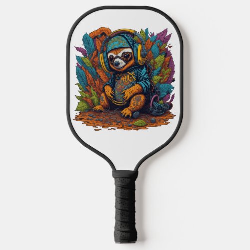 Sloth and Music Lovers Pickleball Paddle