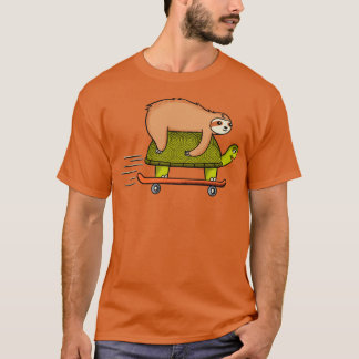Sloth and turtle skateboard T-Shirt